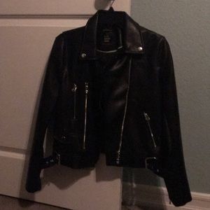 Zara faux leather biker jacket